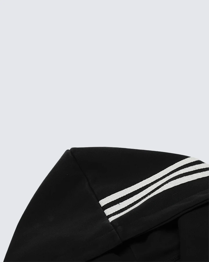 90s Graphic Hoodie with Zipper and Stripes - Image 4