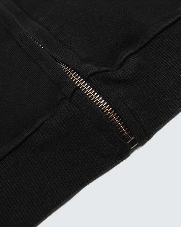 90s Graphic Hoodie with Zipper and Stripes - Image 6