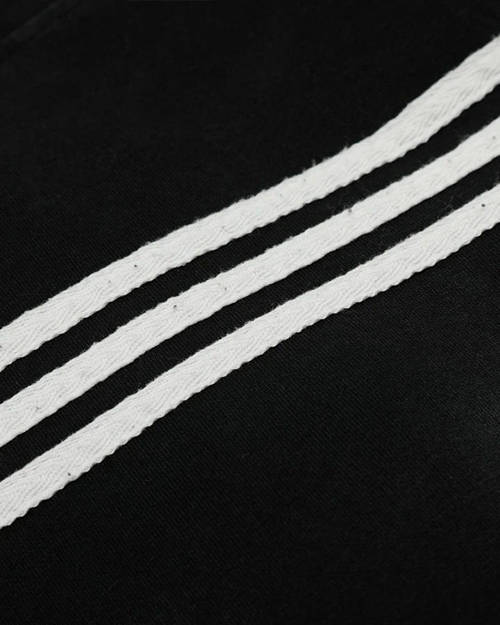90s Graphic Hoodie with Zipper and Stripes - Image 8